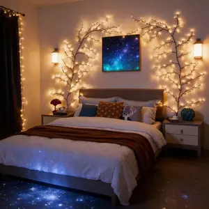 96 LED Branch Lights USB Powered DIY Holiday Vine Lights, Indoor Home Decor Artificial Plant Branches, Dreamy Ambiance Lighting, Decorative Led Light