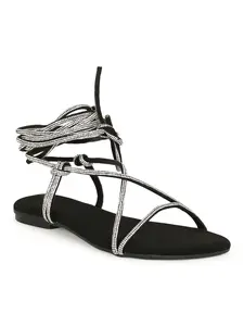 MERCER-2 WOMEN'S SANDAL RHIENSTONE EMBELLISHED SLIP ON