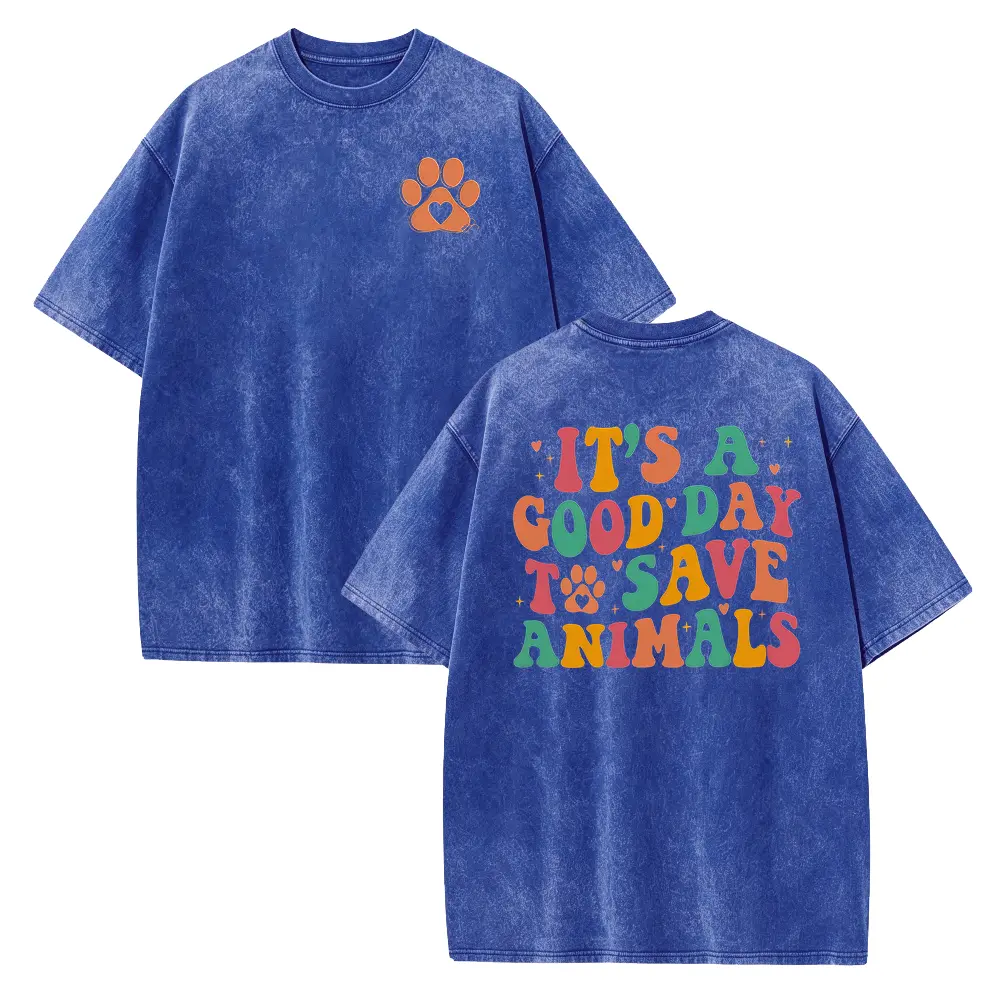 It’s A Good Day To Save Animals T-shirt, Vet Tech Shirt, Gift For Veterinarian, Eco Friendly Tee, Animal Lovers T-shirt, Animal Rescue Shirt Casual Cotton