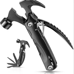 12 IN 1 Multitool Hammer Outdoor Survival Gear Tool for Camping Hunting Hiking Accessories Car Emergency Escape Tool Outdoor Survival Supplies