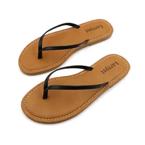Women’s Double Strap Flip Flops - Comfy Flat Thong Sandals for Everyday Casual & Beach Wear summer indoor Walking Shoes Footwear slipper