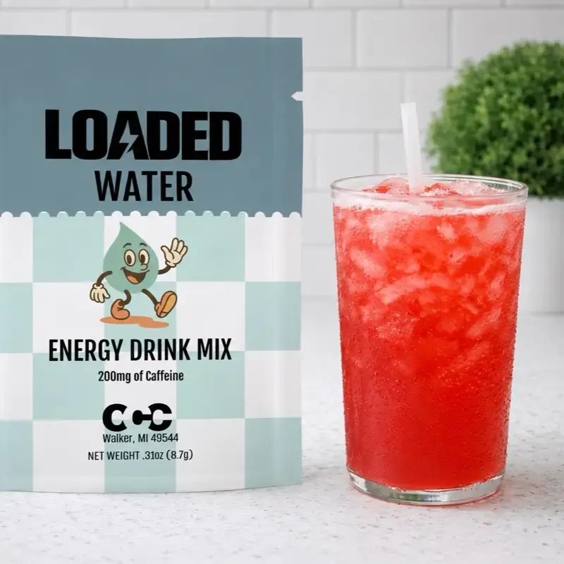 Loaded Tea – Single Packet | 32oz Caffeinated Flavored Hydration Powder Beverage Mix | Made in USA | Easy to Mix