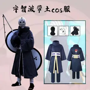 Anime Uchiha Obito Ninja Coscostume Mask Akatsuki Organization Hokage Ah Fei Cosplay Costume Props