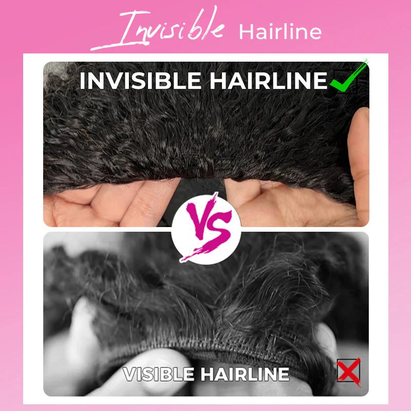 ISEE HAIR 250% Kinky Curly Wear Go Half Wig Invisible Hairline 150% & 180% Glueless Human Hair Wigs No Lace Seamless Flip Over Wig Updo Down Style Hairpiece#TikTokShopHolidayHaul