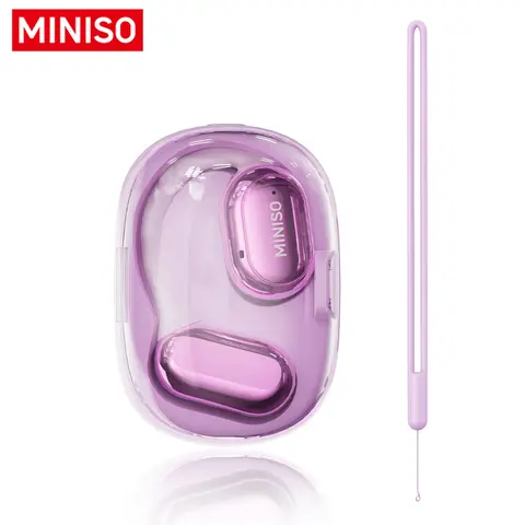 Miniso X39 True Wireless Open Ear Earbud Headset - Bluetooth 5.4, Multifunctional Earbuds, Open Ear Audio, HiFi Sound, Long Battery Life, Portable Wireless Headphones, Comes with Lanyards