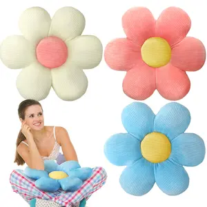 3 Pcs Flower Shaped Throw Pillows – Cute Daisy Plush Cushion, Soft Floral Decorative Floor Pillow Seat Cushion for Bedroom, Sofa, Chair, Couch – Fun Home Decor(Multicolored,16") tiktokshopspringglowup