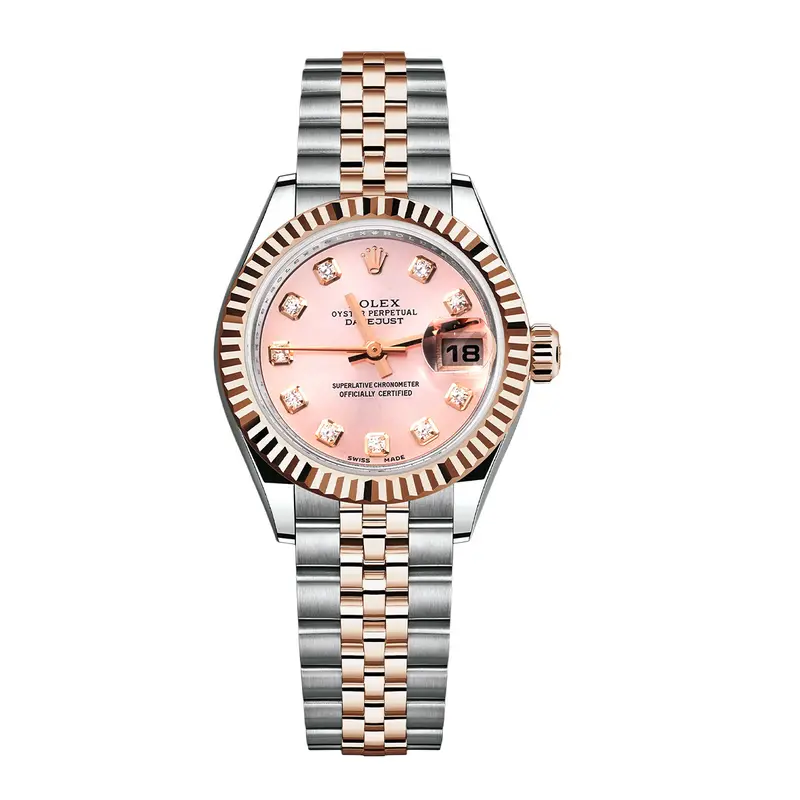 Rolex Lady-Datejust 26mm Stainless Steel and 18k Everose Gold Pink Diamond Dial Watch Ref. 179171 WHP040630