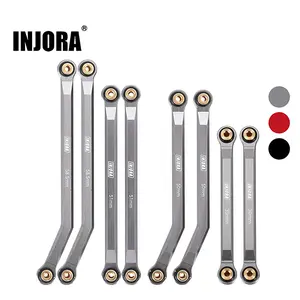 INJORA High Clearance Front 4 Links Set for SCX24 C10 JLU Bronco Base Camp 4Runner Axial 1/24 RC Crawler Car, 8PCS（Grey）