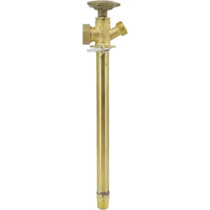 10 Inch Anti-Siphon Frost Free Sillcock Valve Multiturn 1/2 Inch NPT, 3/4 Inch Hose Bibb, Brass Body,Brass Valve 10 inch Length