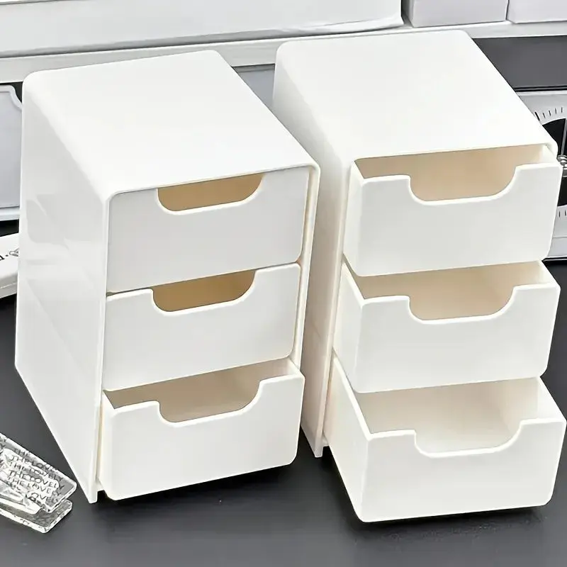 Mini 3-Tier Desk Drawer Organizer Office Desk Storage Rack