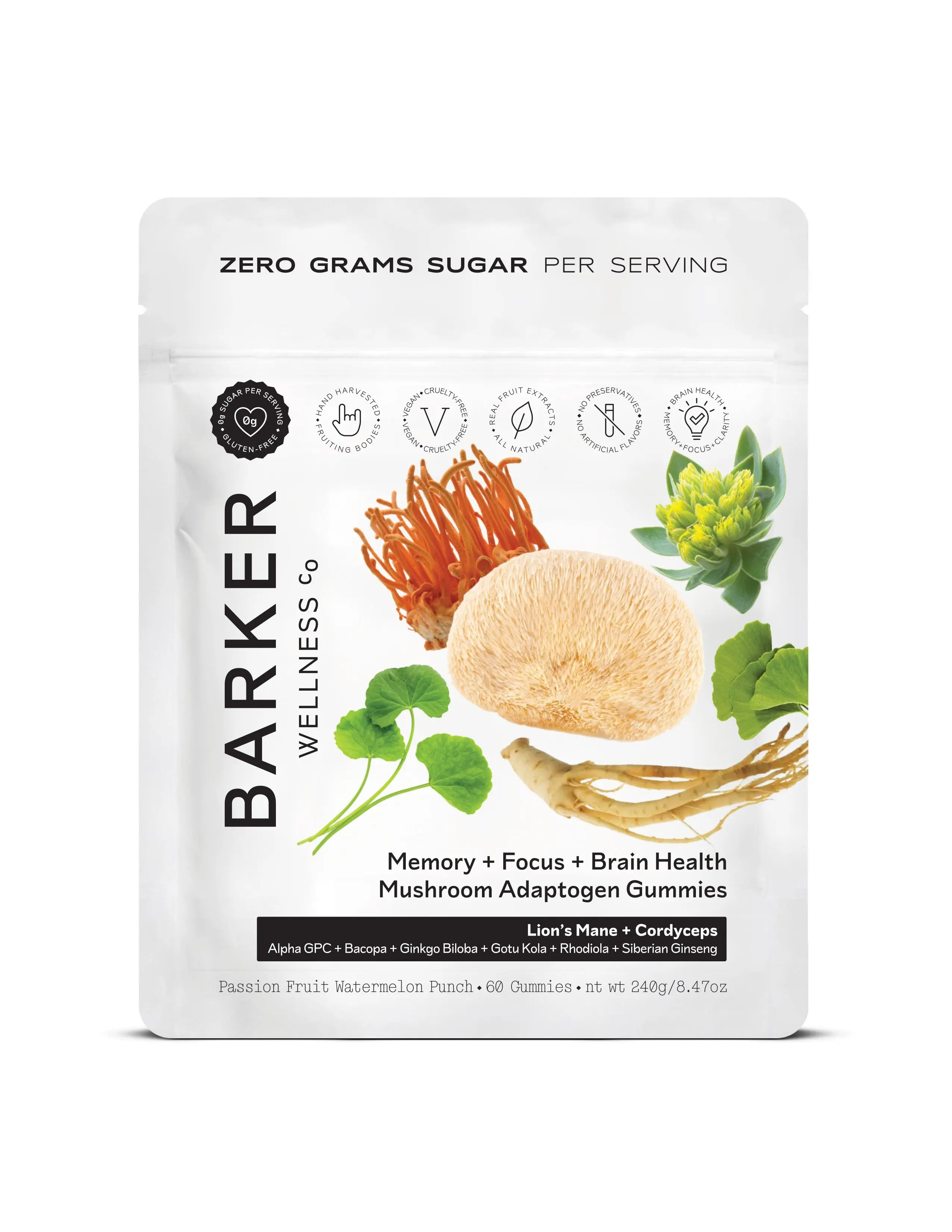 Brain Health, Memory & Focus – Mushroom Adaptogen Gummies