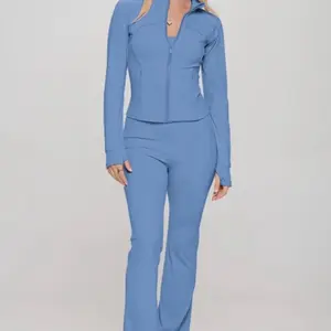 Women's Flare Leg Jumpsuit with Jacket - Perfect for Summer - Overalls, Womenswear