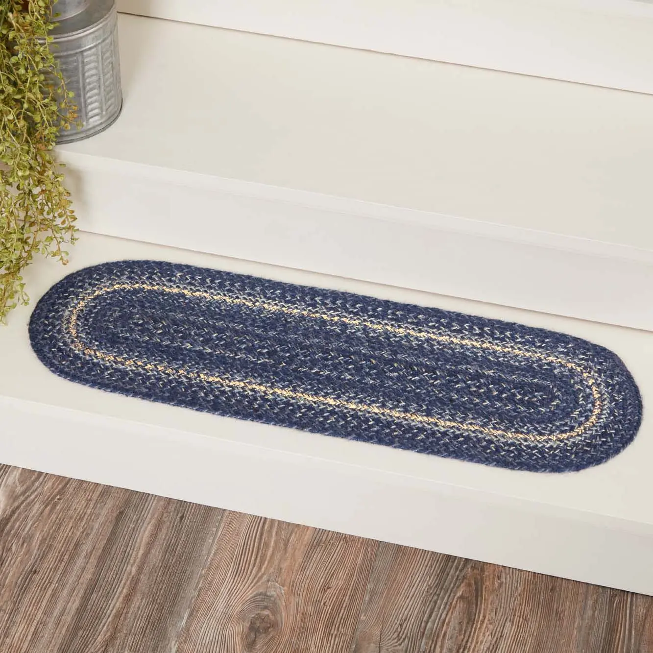 Bluefalls Oval Stair Tread Rug, Decorative Rugs for Household Staircase Use