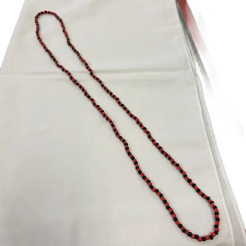 Elegua Bead Necklace Red and Black - Stylish and Trendy Elegua Bead Necklace Red and Black - Stylish and Trendy