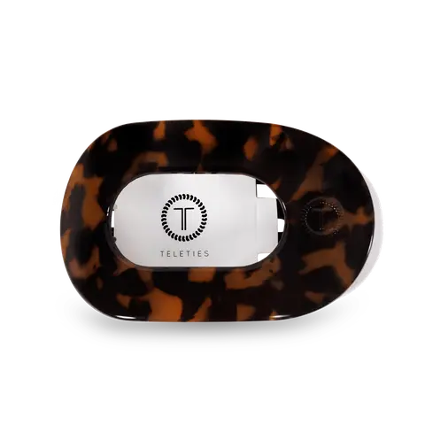 Tortoise Medium Flat Round Hair Clip Hairpins