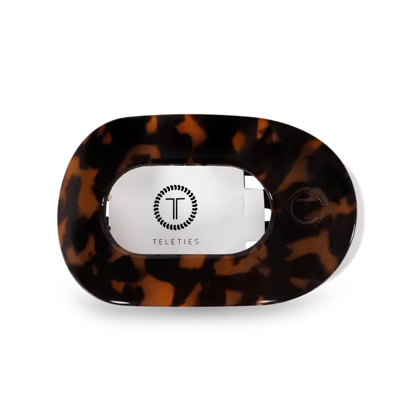 Tortoise Medium Flat Round Hair Clip Hairpins