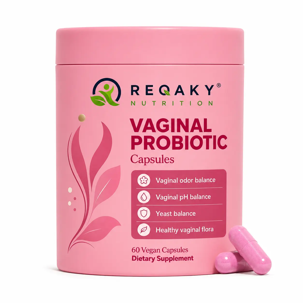Feminine Probiotics for Women - Prebiotic & Probiotic Supplement for Microbiome, Flora & pH Balance - Clean Non-GMO, 60 Count