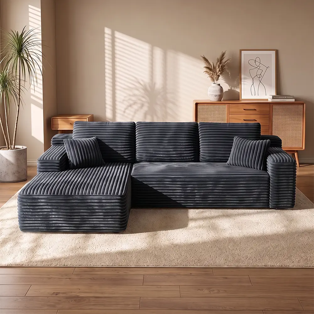 96in‑Gray Left Chaise