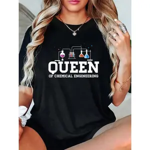 100% Cotton Unisex Chemical Engineering Queen - Chemical Engineer Outfit Gift T-Shirt – Trendy Style, Soft Cotton, Instagram Ready Outfit