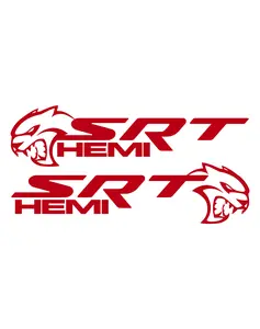 Hellcat SRT HEMI 2pc Set Decal – High-Performance Vinyl Sticker for Car Enthusiasts