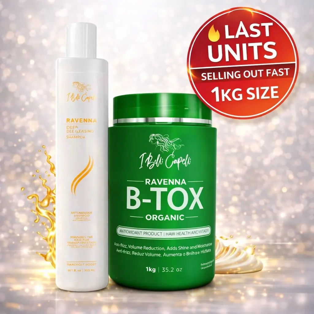 I Belli Capelli Ravenna B-tox Organic Haircare Kit - Gentle Clarifying Shampoo, Hydrating Shampoo, Cleanser, Conditioner, Anti-Residue Deep Cleansing, Anti-Frizz Rejuvenating Nourishing Mask for Soft, Smooth Hair (Beauty & Selfcare)