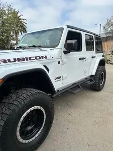 18-ON JEEP WRANGLER 4DR JL OFF ROAD STYLE STEPPER POWDER COAT RUNNING BOARDS ESTRIBOS