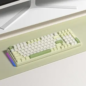 FURYCUBE K99 Pro Wireless Creamy Mechanical Keyboard  Bluetooth  2.4G Tri-Mode Side Engraved Gaming For Laptop Computer 99 Keys RGB PBT Keycaps 3/5 Pin Hot  key cappuller Custom RGB Mini Gaming Keyboard 20  percent  keyboard witeless  keyboard