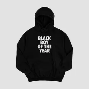 Black Boy Of The Year Unisex Softstyle hoodie, Funny Meme Shirt, Graphic Tee, Novelty Gift, Cool Trendy Tee, Casual Top