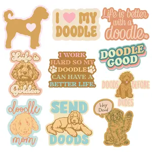 Doodle Sticker Extra Large Stickers Funny Dog Lover Adhesives with Memes Funny Stickers with Colorful Graphic Decals Funny Dog  Multi -