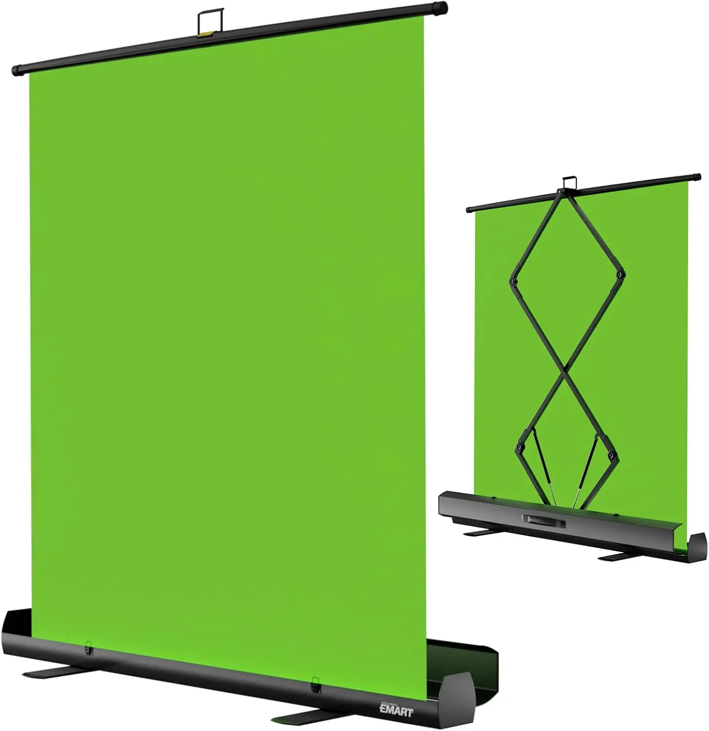 EMART Green Screen, 58x74in Collapsible Chroma Key Panel for Backdrop  Heavy‑duty   & Retractable Wrinkle-Resistant Backdrop with Stand for Background Removal, Streaming, Photographic Studio, TikTok