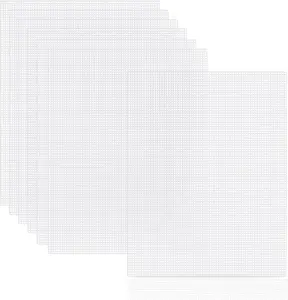 Phinus 7-Piece Plastic Canvas Sheets, 10.5" X 13.5", Eye Mesh for Embroidery & Knit Crochet Projects, DIY Handicraft, Make Dividers