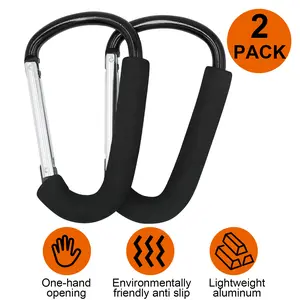 2 Pack Grocery Bag Carrier Handle, Click & Carry Reusable Shopping Bag Organizer, Durable Multi-Purpose Handle for Plastic Bags and Grocery Bags
