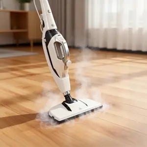 GLEEHILL 10-in-1 Steam Mop with Detachable Handheld Steamer 1550W Rapid Heat 90° & 120° Swivel 8m Cord Chemical-Free All-Surface Cleaning Kit