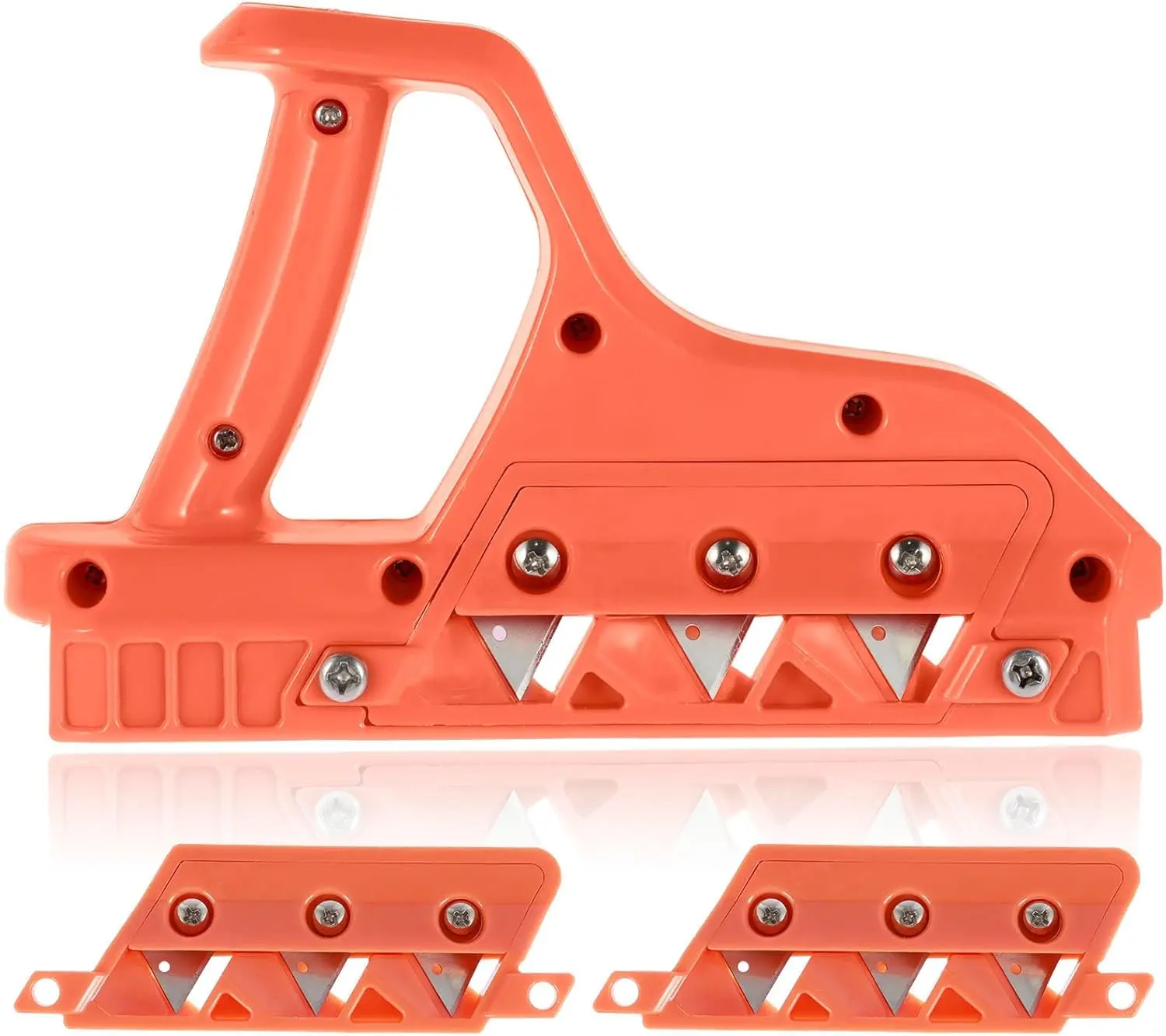 Plasterboard Fast Cutter Precise 45° 60° Gypsum Board Chamferer with 10 Blades Plastic Plasterboard Edger Drywall Edge Hand Cutting Tool Woodworking Hand Plane for Drywall Chamfer (45°+60°)