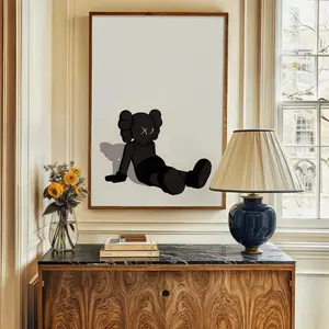 1PC KAWS Inspired Minimalist Art Poster – Kaws Poster Contemporary Wall Art |     Cool Pop Art Print For Bedroom Decorations, Office Or Studio Decor NO FEAME