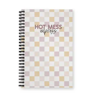 Hot Mess Express Spiral Notebook / 5.5" x 8.5" / 120 Planner Pages / Durable Gloss Laminated Softcover / Black Wire-o Spiral Binding / Made in the USA