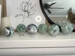 Icy Fluorite Spheres with Rainbows from Mexico - You Choose, Fluorite Crystals, Fluorite, Pet Rock, Natural Crystal