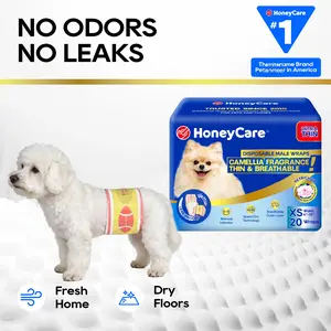 HoneyCare Petrichor Male Dog Diaper, Camellia Fragrance, Emits Fresh Scent While Absorbing Urine, Thin & Breathable,  4 in 1, SummerVibes petlovers tiktokshopspringglowup