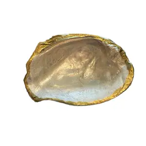 Oyster Shell Trinket Dish Hand Painted Authentic Louisiana Shell Unique Home Accessory
