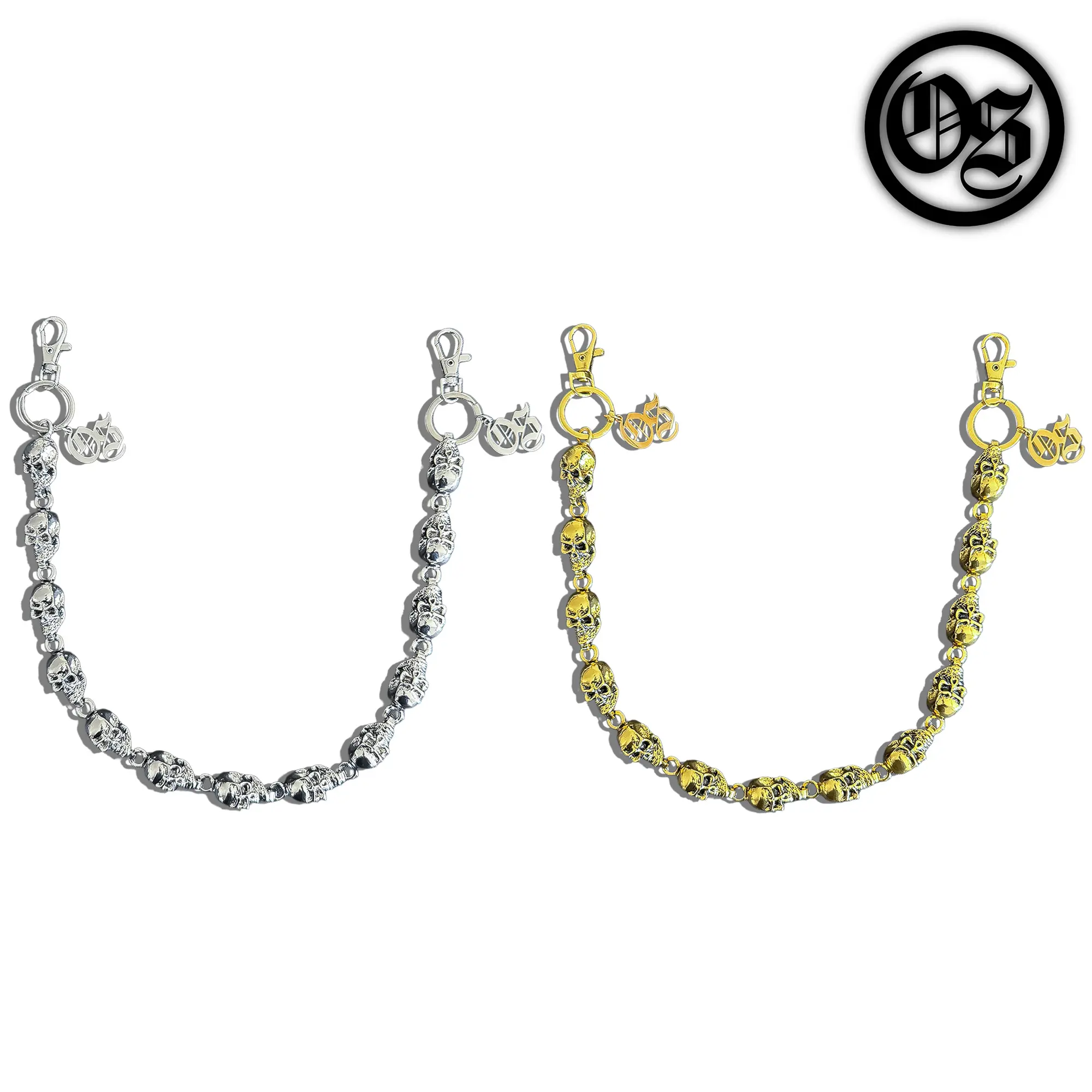 OTHERSIDE Skull Wallet Chains for Jeans/Pants - Silver & Gold