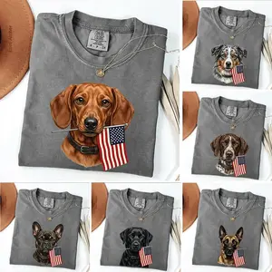 Comfort Colors CUSTOM Dog Funny 4th of July Shirt, Patriotic Dachshund Shirt, 4th of July Dog, French Bulldog 4th Of July Shirt, American Flag Dog Tee, 4th of July Puppy Lover Gift