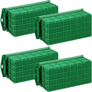 4 Packs Floral  Cage Rectangle Flower Cage Holders with Floral  Flower Arrangement Supplies for  ,  Wedding Decorations, 11.8 x 4.3 x 3.1 Inches