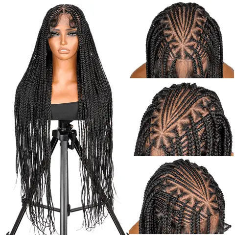SuperNova 36” Special Top Full Lace Box Braided Wig - Handmade, Lightweight & Natural Look | Comfortable, Long-Lasting for Daily or Special Occasions #SohoChic #TikTokShopStockUp #DealsForYouDays