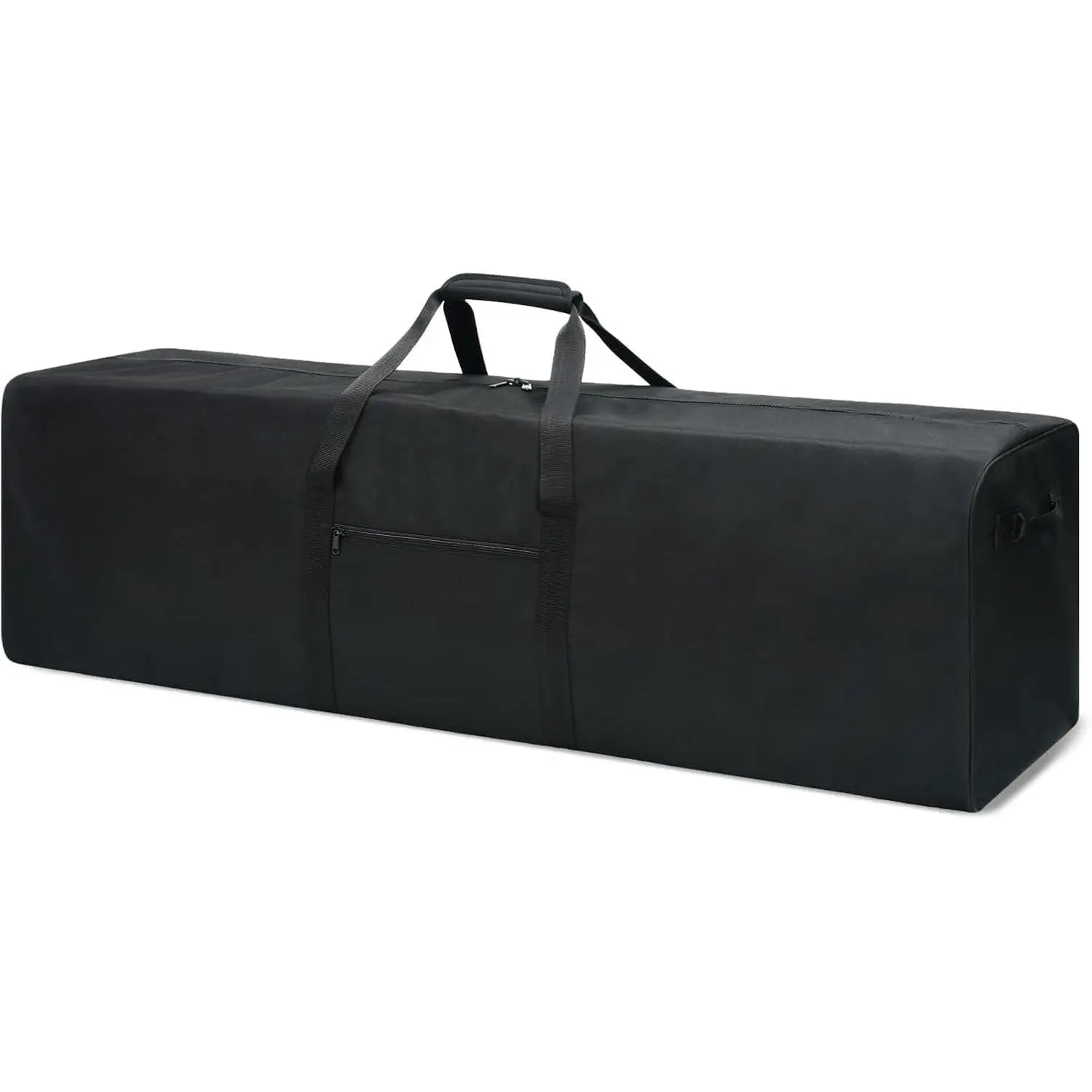 52 Inch Extra Large Duffle Bag  Travel, 190L Sports Gear Storage Bag with 2-way Lockable Zippers, Long Duffel Bag  Tent Camping Moving tripod (Black)