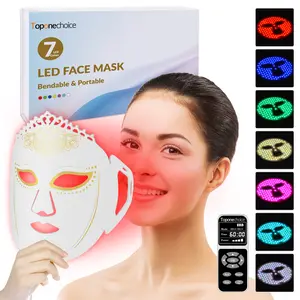 Toponechoice  7 Color LED Face Mask for Skin Glow Rejuvenation,Facial Comfort Therapy Device for All Skin Types ,Portable Skincare Kit for Home, Travel, Daily Personal Care, Ideal Gift,Photodynamic Therapy  for Acne, Fine lines, Wrinkles and Dark Spots