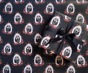 Sl4sher Horror Wrapping Paper, Birthday Gift Wrap for Horror Fans, Anniversary Present Packaging, Dark Aesthetic Gift Wrap
