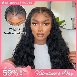 [Valentine's Day Essential] Wiggins Hair Pre Braided Glueless Loose Deep Wave Wig 13x6 Lace Frontal Wigs Human Hair Pre Everything Pre Stylist Wig Ear To Ear Natural Hairline Ready To Go Wig