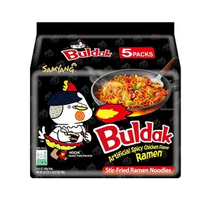 Samyang Buldak Spicy Ramen, Hot Chicken Ramen, Korean Stir-Fried Instant Noodle, Original, 1 Bag with 5 Pack