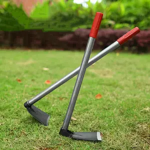 Manganese Steel Gardening Hoe 20-inch Balanced Weight Distribution Loosens Soil Rakes Grass Tidies Yard Sturdy Durable One-piece Molding Sharp Cutting Edge 51 cm Length 17cm Blade