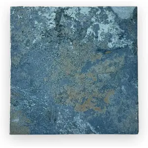 6x6 Aquarium Blue Glazed Square 5.75 in. Porcelain Floor Wall Pool Tile for Kitchen Backsplash, Swimming Pool, Bathroom Shower, Accent Decor ()